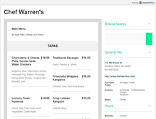 Tablet Screenshot of chefwarrens.com